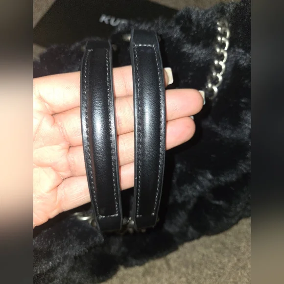 Like New Kurt Geiger Kensington XXL Faux Fur Convertible Shoulder Bag - Picture 15 of 17